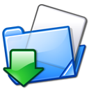 folder download arrow down descend fall decrease descending icon