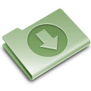 download green descending fall decrease down descend icon