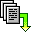 download text descending fall decrease down descend file document icon
