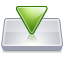 undock download descending fall decrease down descend icon
