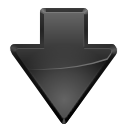 down black descend download fall decrease descending icon