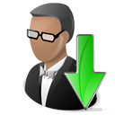 down my computer descend download fall decrease descending icon