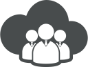 cloud, cloud computing, users icon
