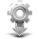 download manager descending fall decrease down descend icon