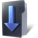folder download descending fall decrease down descend icon