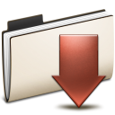 folder download descending fall decrease down descend icon