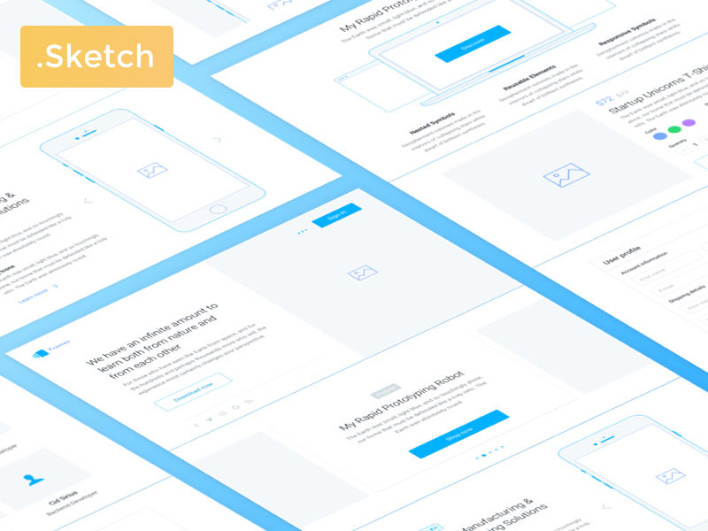 Frames Free Wireframes screenshot