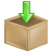 box download arrow descending fall decrease down descend icon