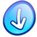 down descend download fall decrease descending icon