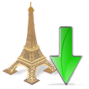 torreeiffel down descend download fall decrease descending icon