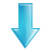 arrow down blue descend download fall decrease descending icon