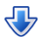 down descend download fall decrease descending icon