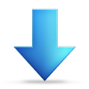 arrow down descend download fall decrease descending icon