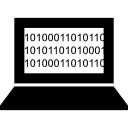 Computer binary code icon, thumb