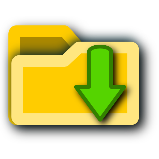 folder download descending fall decrease down descend icon
