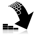 download descending fall decrease down descend icon