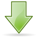 down descend download fall decrease descending icon
