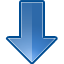 down descend download fall decrease descending icon