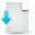 download descending fall decrease down descend icon