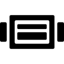 Rectangular interface button icon