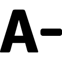 Editing Decrease Font icon